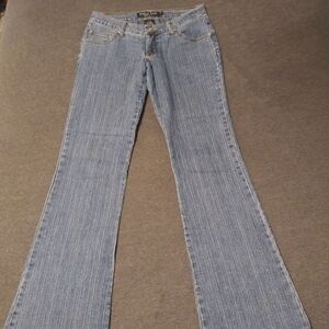 STREET CODE New York stretch denim JEANS pants size 3 low rise bootcut Vtg Y2k